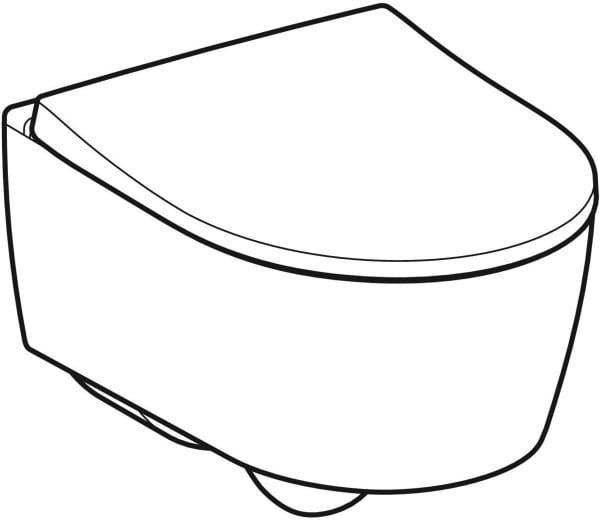 Geberit iCon Wand-WC Set mit Rimfree Tiefspüler, verkürzter Ausladung 49 cm, weiß