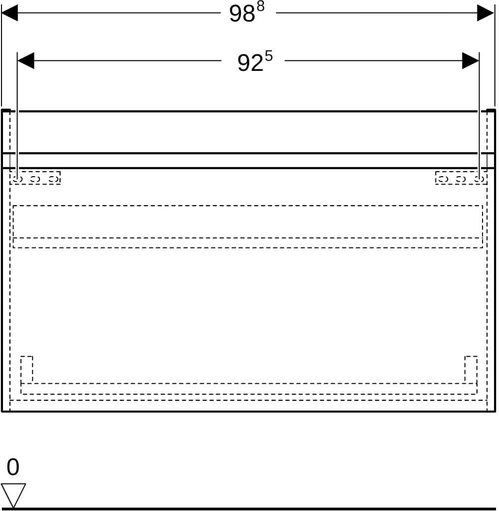 Geberit Renova Plan Unterschrank für Möbelwaschtisch, 1 Schublade, Nussbaum hickory hell, 53,8 cm