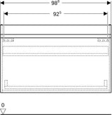 Geberit Renova Plan Unterschrank für Möbelwaschtisch, 1 Schublade, Nussbaum hickory hell, 53,8 cm