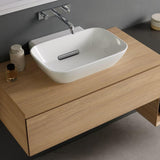 Geberit ONE Aufsatzwaschtisch 50x42,5 cm mit CleanDrain, KeraTect, weiß – ohne Hahnloch