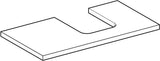 Geberit ONE Waschtischplatte weiß hochglänzend 90 cm Ausschnitt rechts für Aufsatzwaschtisch Schalenform