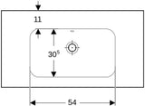 Geberit iCon Light Waschtisch 90x48 cm mit Ablagefläche, Hahnloch und Überlauf, weiß