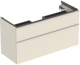 Geberit iCon Unterschrank für Waschtisch, 2 Schubladen, 118,4 cm, weiß hochglänzend