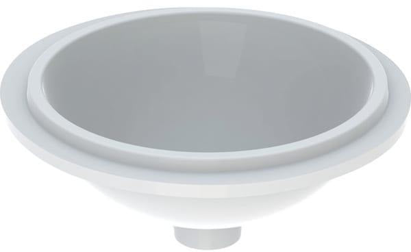 Geberit VariForm Unterbauwaschtisch rund 40,5 cm weiß KeraTect ohne Hahnloch