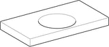 GEBERIT Preciosa II Waschtisch 90x50 cm mit Ablagefläche, ohne Hahnloch, ohne Überlauf, weiß