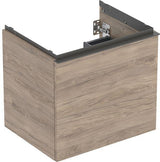 Geberit Acanto Waschtischunterschrank 60 cm – 1 Schublade, 1 Innenschublade, weiß hochglänzend/Glas