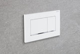 Geberit Sigma20 Betätigungsplatte eckig 2-Mengen-Spülung weiß glänzend chrom