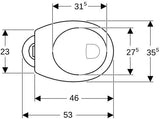 Geberit Renova Stand-WC Flachspüler Abgang horizontal, weiß – Sanitärkeramik mit Spülrand