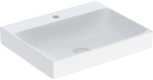 Geberit ONE Waschtisch 60x48 cm mit Hahnloch, ohne Überlauf, weiß, KeraTect