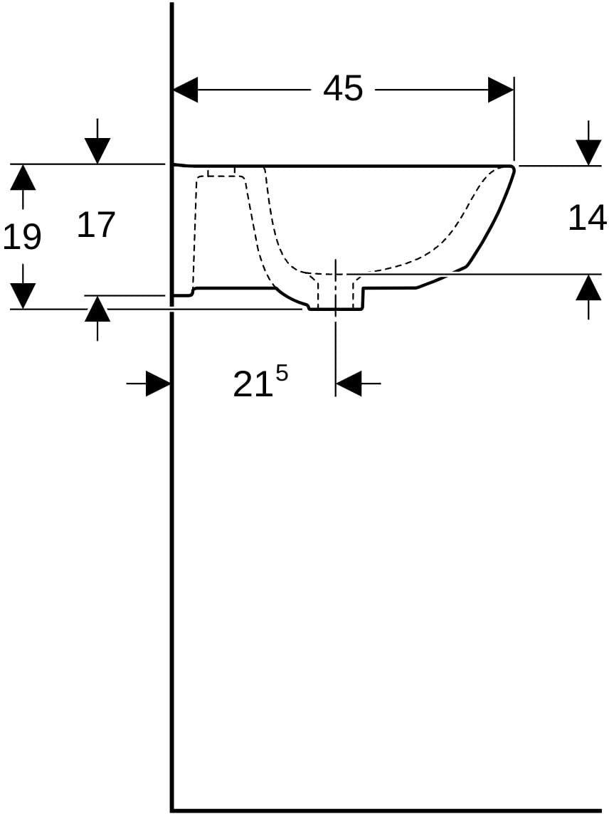 Geberit Renova Waschtisch 60x48 cm mit Hahnloch mittig, ohne Überlauf, weiß, KeraTect