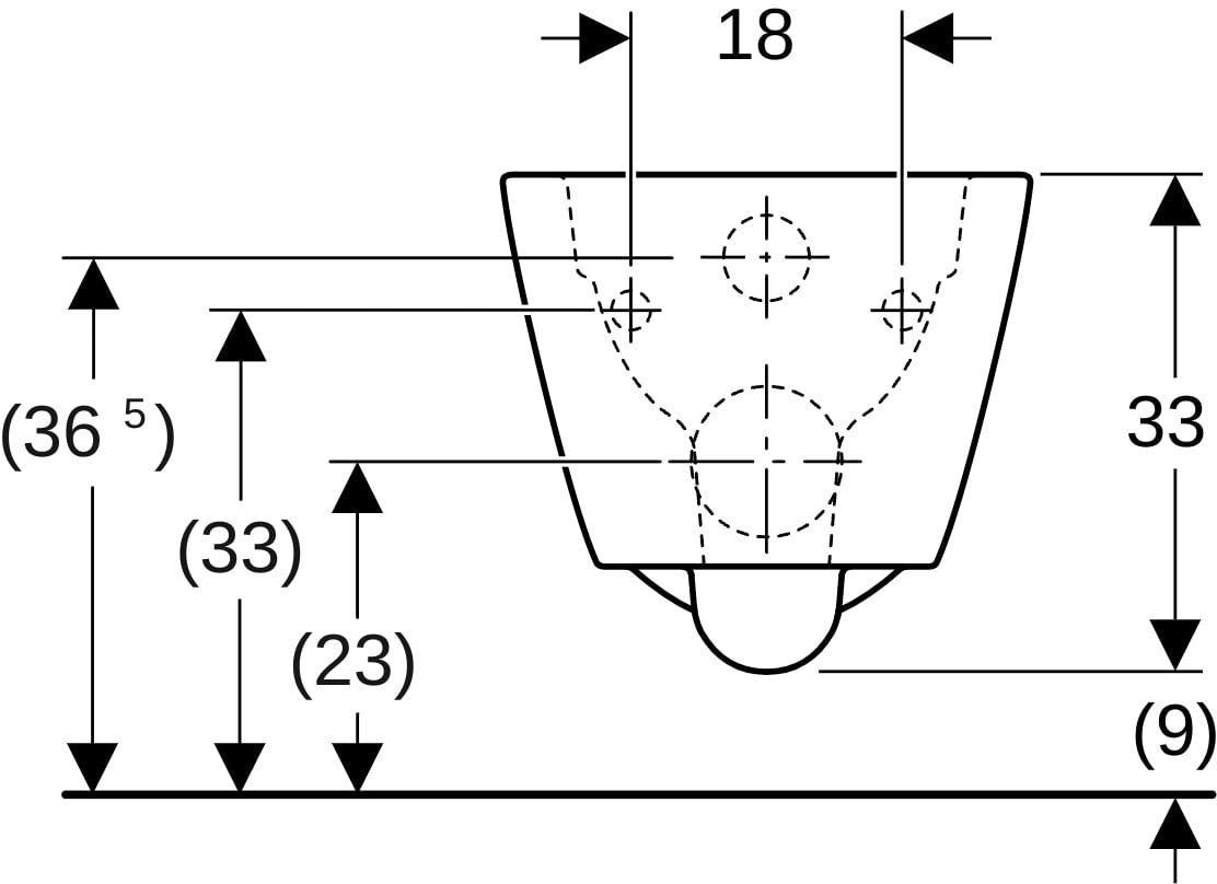 Geberit Smyle Wand-WC eckig Rimfree spülrandlos Tiefspüler weiß
