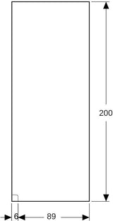 GEBERIT ONE Walk-in-Duschwand 139x200 cm, rahmenlos, 8 mm Sicherheitsglas