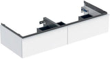 Geberit iCon Unterschrank für Doppelwaschtisch, 2 Schubladen, 118,4 cm, weiß hochglänzend