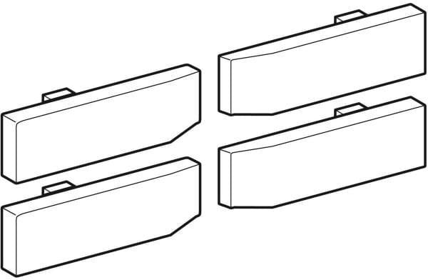 Geberit Deckkappe für Scharnier links und rechts – 4 Stück Set