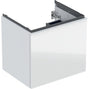 Geberit Acanto Waschtischunterschrank 60 cm – 1 Schublade, 1 Innenschublade, weiß hochglänzend/Glas