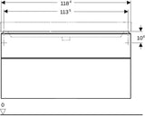 Geberit Smyle Unterschrank für Waschtisch eckig mit 2 Schubladen 118,4 cm sandgrau