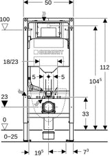Geberit Duofix Element für Wand-WC 112 cm mit Sigma UP-Spülkasten 12 cm – 12 Stück