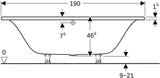 Geberit Tawa Duo Badewanne 170x75 cm weiß, rechteckig, schmaler Rand, 2-Sitzer