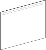 Geberit Option Basic Lichtspiegel eckig 50x70cm mit LED-Beleuchtung oben, Aluminium eloxiert