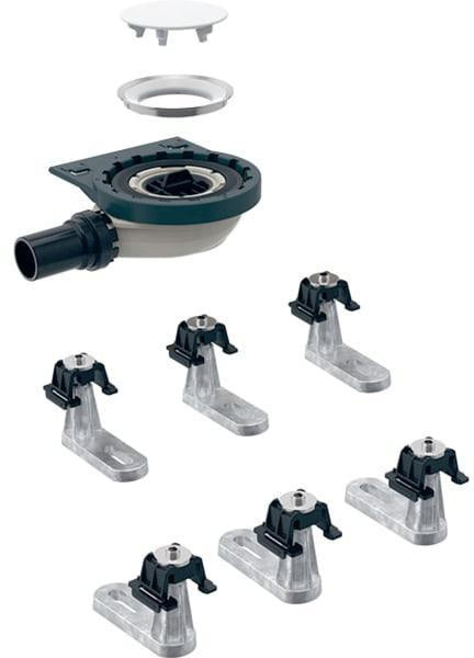 Geberit Duschwannenablauf für Setaplano – Sperrwasserhöhe 30 mm, DN 40, mit 4 Füßen
