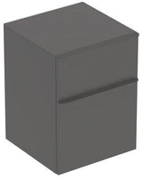 Geberit Smyle Seitenschrank 45x60x47 cm, weiß hochglänzend, 2 Schubladen, wandhängend