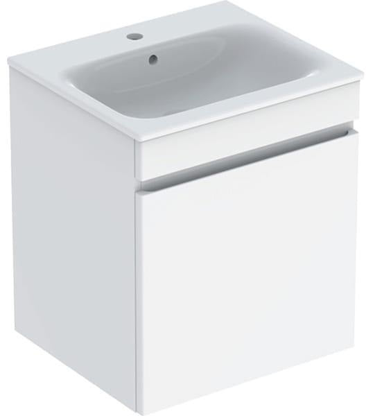 Geberit Renova Plan Waschtischset mit Unterschrank Nussbaum hell KeraTect 55 cm