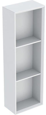 Geberit Regal rechteckig 22,5x70x13,2cm, weiß hochglanz – Wandhängendes Badregal mit 2 Einlegeböden
