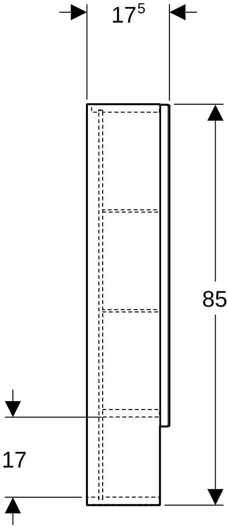 GEBERIT Renova Plan Spiegelschrank 2 Türen 58,8 cm weiß mit Soft-Close
