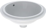 Geberit VariForm Unterbauwaschtisch rund 40,5 cm, weiß, mit KeraTect, ohne Hahnloch