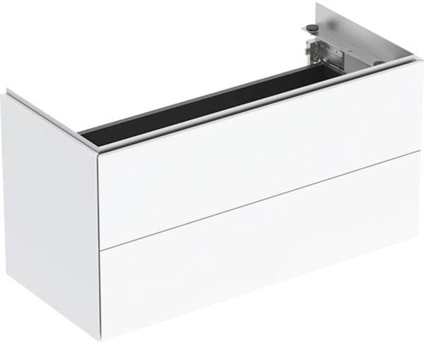 Geberit ONE Waschtischunterschrank 2 Schubladen weiß hochglanz 89,5 cm