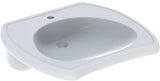 GEBERIT Vitalis WT barrierefreier Waschtisch 65x60 cm mit Hahnloch und Überlauf in Weiß