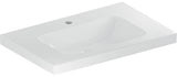 Geberit iCon Light Waschtisch 75x48 cm mit Ablagefläche, Hahnloch, Überlauf, weiß