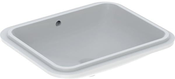 Geberit VariForm Unterbauwaschtisch 58x49 cm weiß KeraTect – ohne Hahnloch, mit Überlauf
