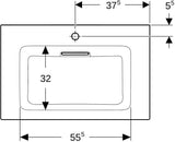 Geberit ONE Möbelwaschtisch 60x48 cm mit CleanDrain, KeraTect, ohne Überlauf, weiß