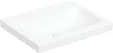 Geberit iCon Light Aufsatzwaschtisch 60x48 cm mit Hahnloch und Überlauf in Weiß