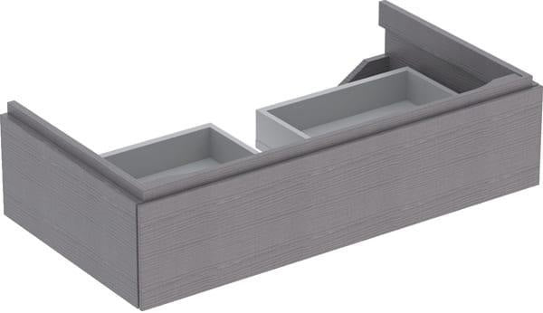 Geberit Xeno2 Unterschrank für Waschtisch, 1 Schublade, 58 cm, weiß hochglänzend, mit LED-Beleuchtung