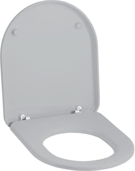 Geberit Mango WC-Sitz in Manhattan mit verchromten Scharnieren – Duroplast, rund