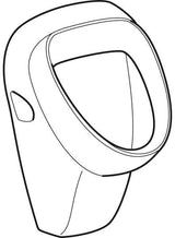 GEBERIT Aller Urinal wandhängend mit Kerze, Zulauf hinten, Abgang hinten, weiß