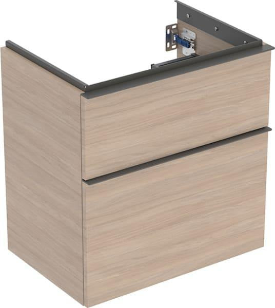 Geberit iCon Waschtischunterschrank weiß hochglanz, 2 Schubladen, verkürzte Ausladung