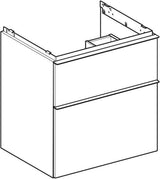 Geberit iCon Waschtischunterschrank 59,2 cm mit 2 Schubladen, weiß hochglanz – wandhängend