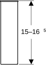 GEBERIT Renova Compact Möbelfüße 2er-Set, Höhe 15–16,5 cm, verchromt, höhenverstellbar