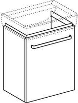 GEBERIT Renova Compact Waschtischunterschrank 50 cm, 1 Tür, weiß hochglanz, wandhängend
