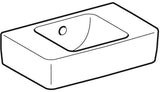Geberit Renova Compact Handwaschbecken 40x25 cm ohne Hahnloch mit Überlauf weiß