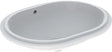Geberit VariForm Unterbau-Waschtisch elliptisch 62,5 cm weiß KeraTect ohne Hahnloch