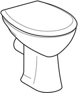 Geberit Renova Stand-WC Flachspüler Abgang horizontal, weiß – Sanitärkeramik mit Spülrand