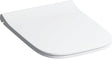 Geberit Smyle WC-Sitz eckig – schmales Design, Sandwichform, weiß, Duroplast, antibakteriell