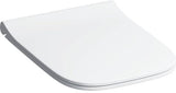 Geberit Smyle WC-Sitz eckig – schmales Design, Sandwichform, weiß, Duroplast, antibakteriell