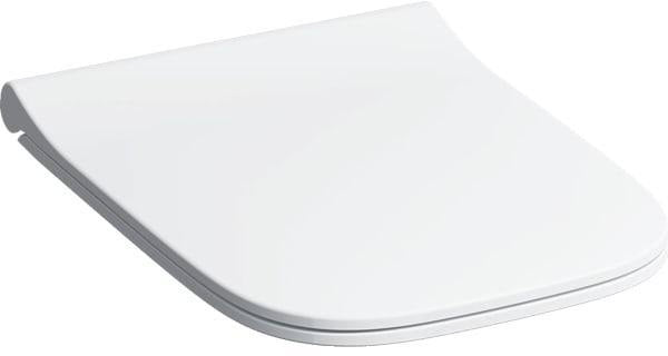 Geberit Smyle WC-Sitz eckig – schmales Design, Sandwichform, weiß, Duroplast, antibakteriell