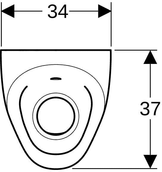 Geberit Selva Urinal mit integrierter Steuerung, Generatorbetrieb, spülrandlos, weiß