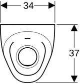 Geberit Selva Urinal mit integrierter Steuerung, Generatorbetrieb, spülrandlos, weiß